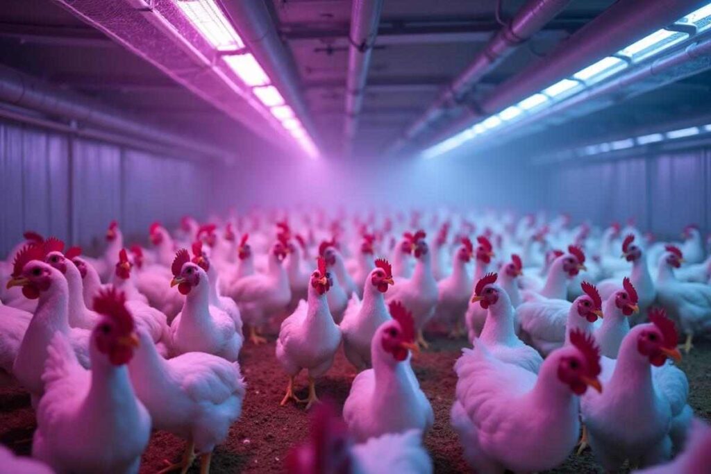 Modern poultry farm showing the need for advanced air biosecurity solutions